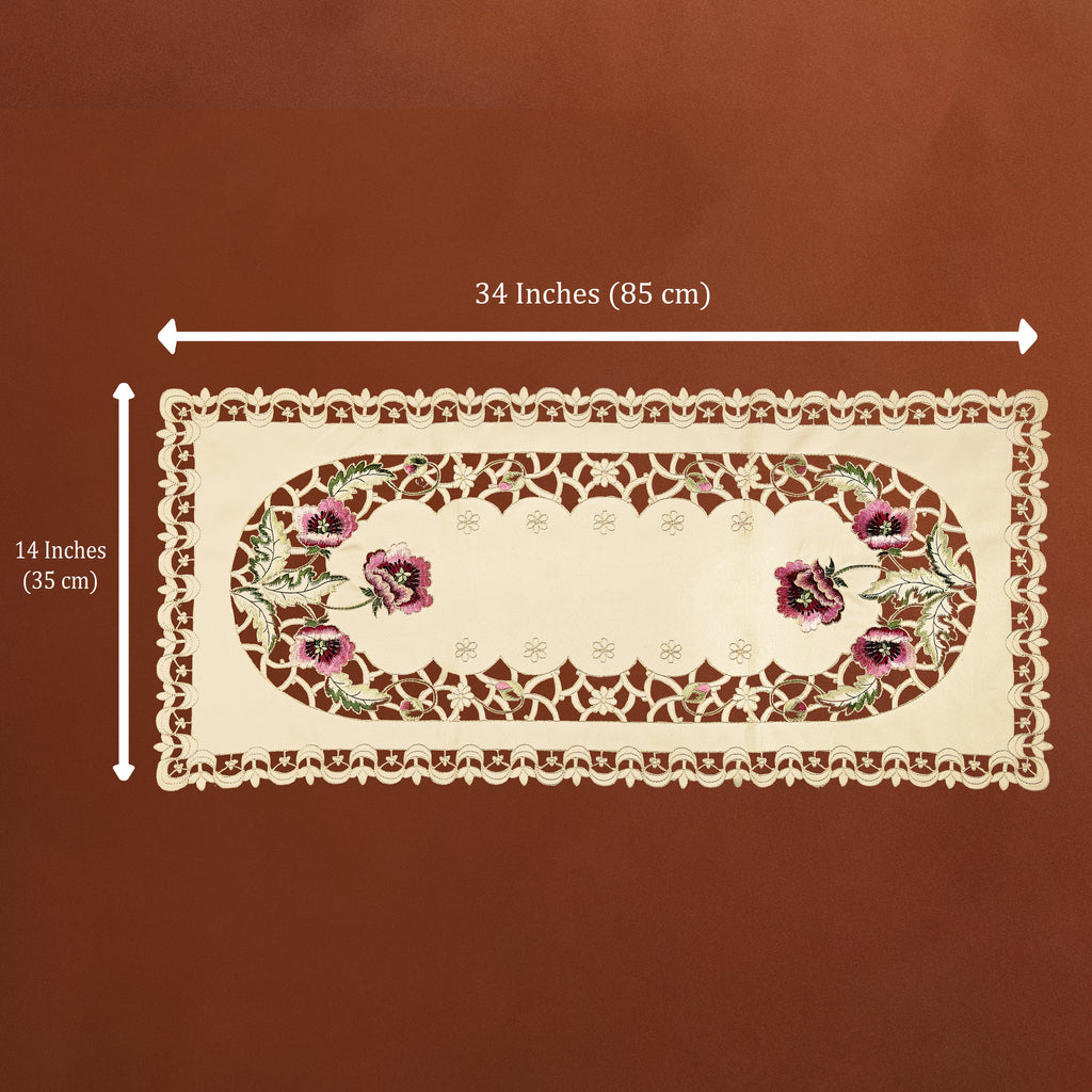 Siena Floral Cutwork Table Runner