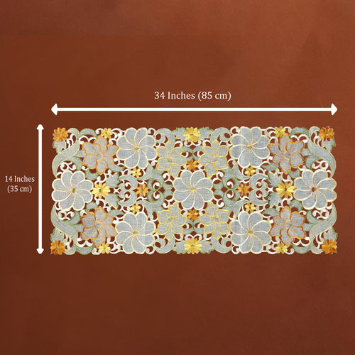 Embroidered Elegance table runner