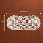 Roselle Floral Lattice Cutwork White Table Runner