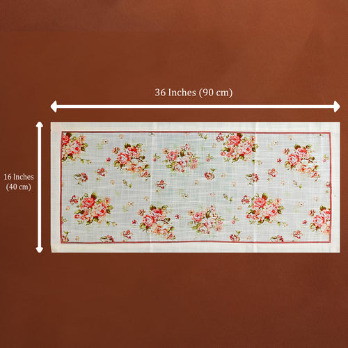 Willow Botanical Rose Print Tissue Table Runner