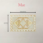 Arabesque Floral Scroll Table Runner & 6 Mat Set